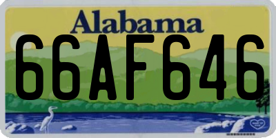AL license plate 66AF646