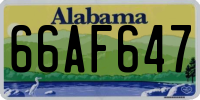 AL license plate 66AF647