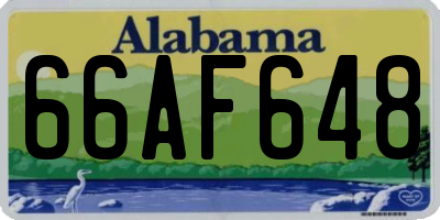 AL license plate 66AF648