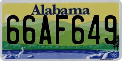 AL license plate 66AF649