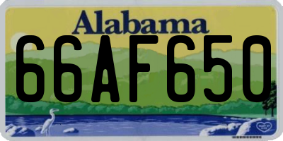 AL license plate 66AF650