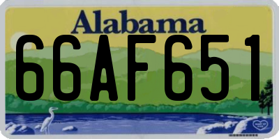 AL license plate 66AF651