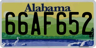 AL license plate 66AF652