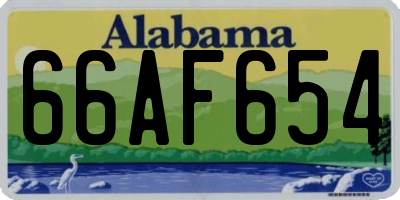 AL license plate 66AF654