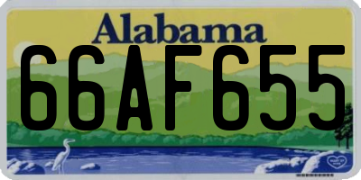 AL license plate 66AF655