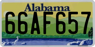 AL license plate 66AF657