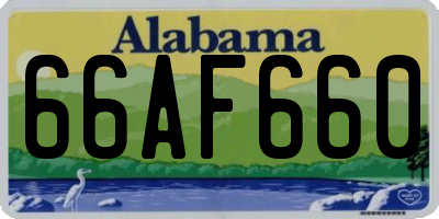 AL license plate 66AF660