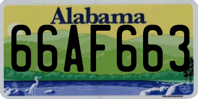 AL license plate 66AF663