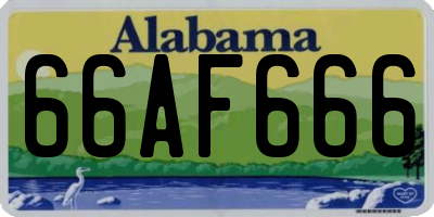 AL license plate 66AF666