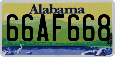 AL license plate 66AF668