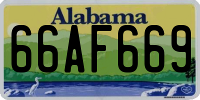 AL license plate 66AF669