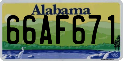AL license plate 66AF671