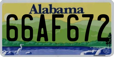AL license plate 66AF672