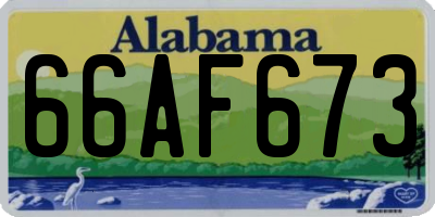 AL license plate 66AF673