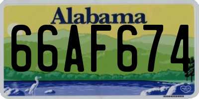AL license plate 66AF674