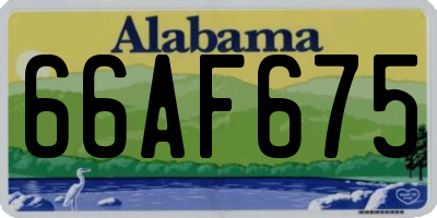 AL license plate 66AF675