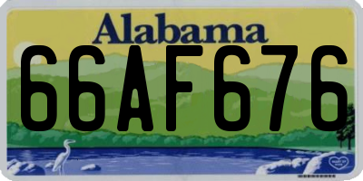 AL license plate 66AF676