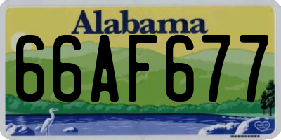 AL license plate 66AF677