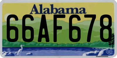 AL license plate 66AF678