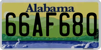 AL license plate 66AF680