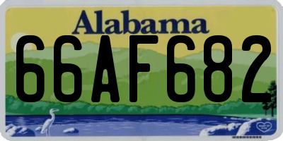 AL license plate 66AF682