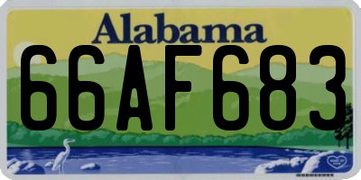 AL license plate 66AF683