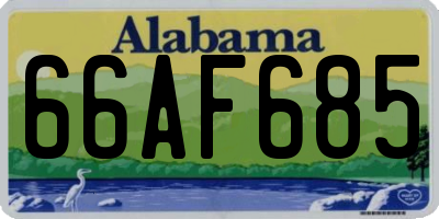 AL license plate 66AF685