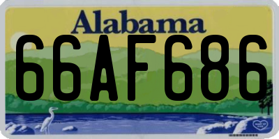 AL license plate 66AF686