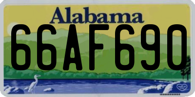 AL license plate 66AF690