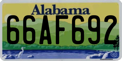 AL license plate 66AF692