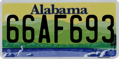 AL license plate 66AF693