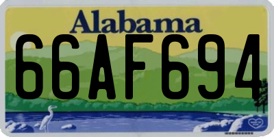 AL license plate 66AF694