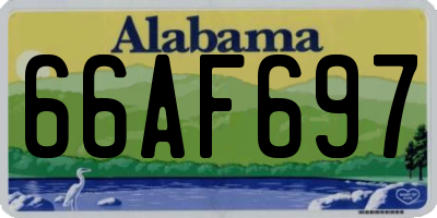 AL license plate 66AF697