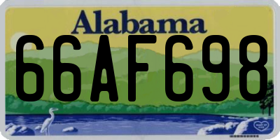 AL license plate 66AF698