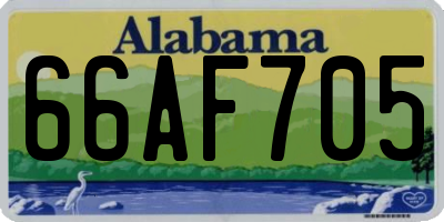AL license plate 66AF705