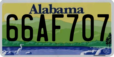AL license plate 66AF707