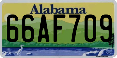 AL license plate 66AF709