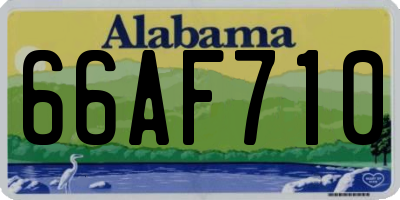 AL license plate 66AF710