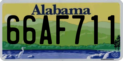 AL license plate 66AF711