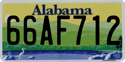 AL license plate 66AF712