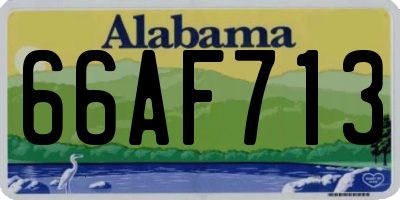 AL license plate 66AF713