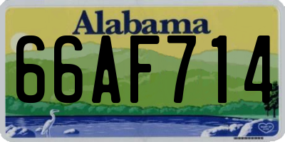 AL license plate 66AF714