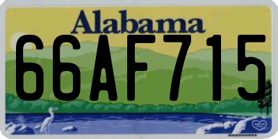 AL license plate 66AF715