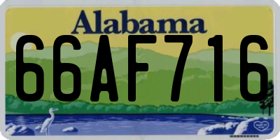 AL license plate 66AF716