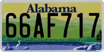 AL license plate 66AF717