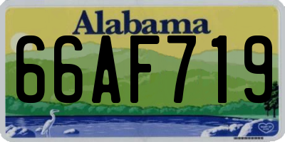 AL license plate 66AF719