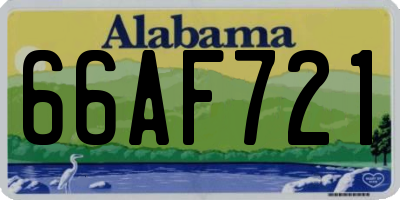 AL license plate 66AF721