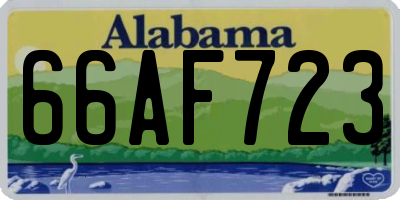 AL license plate 66AF723