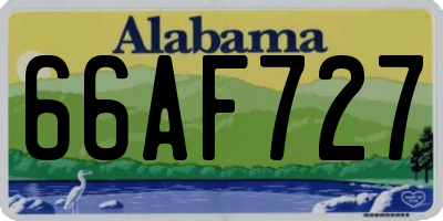 AL license plate 66AF727