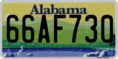 AL license plate 66AF730